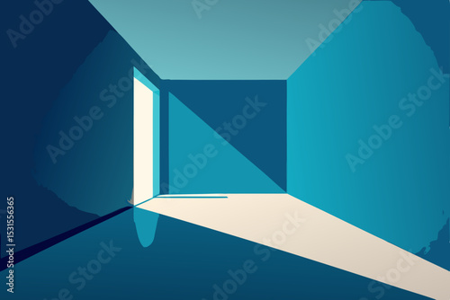 window with blue sky