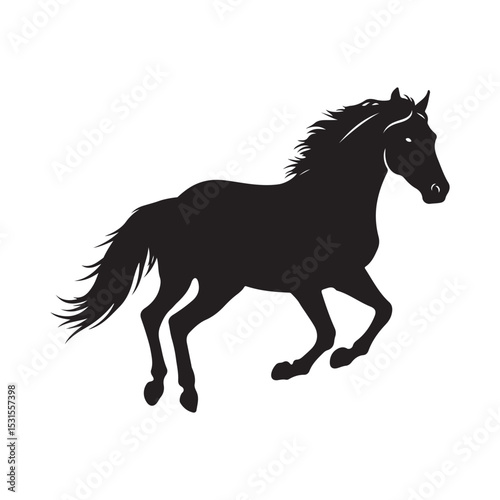 horse silhouette vector