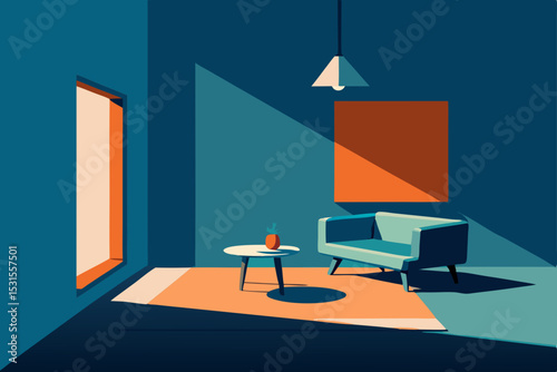 modern office interior with chair