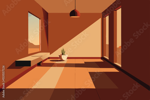 interior of a room with a carpet