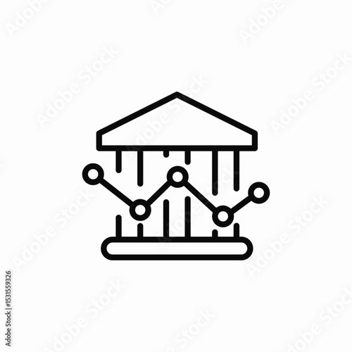 banking statistics icon sign vector