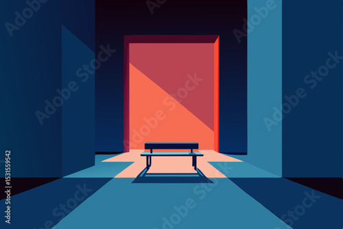 blue chair in the room