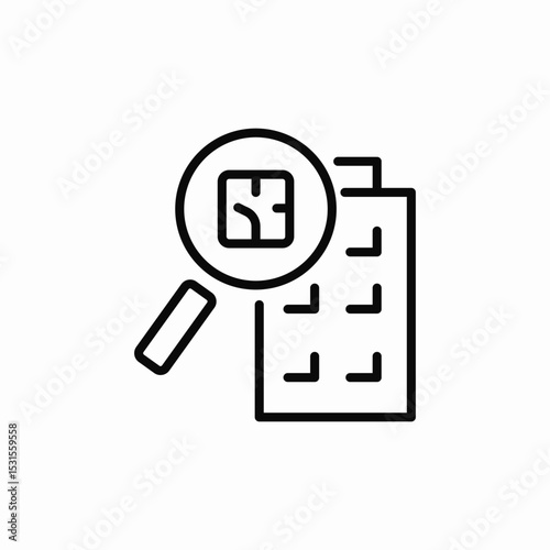 building search icon sign vector