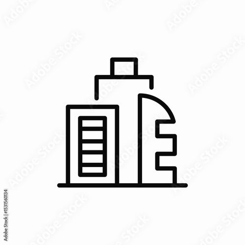 company building icon sign vector