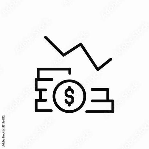 financial path icon sign vector