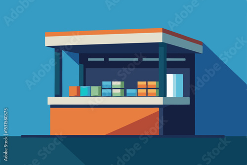 Vector food cart illustration