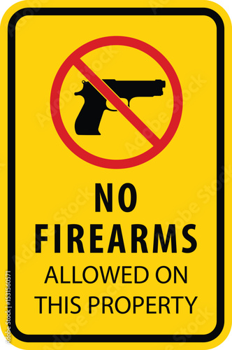 No gun sign, prohibition warning sign, ban. Restricted area, pistol not allowed  sign, logo, badge, icon, sticker, label, emblem, stamp, symbol, black, line, flat vector, isolated illustration. 