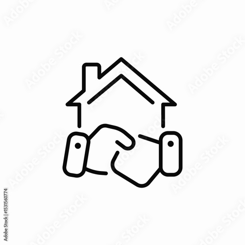housing agreement icon sign vector