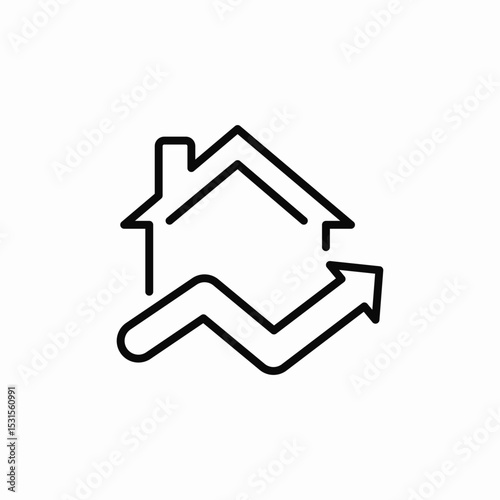 housing raise icon sign vector
