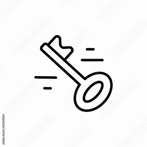 key lock icon sign vector