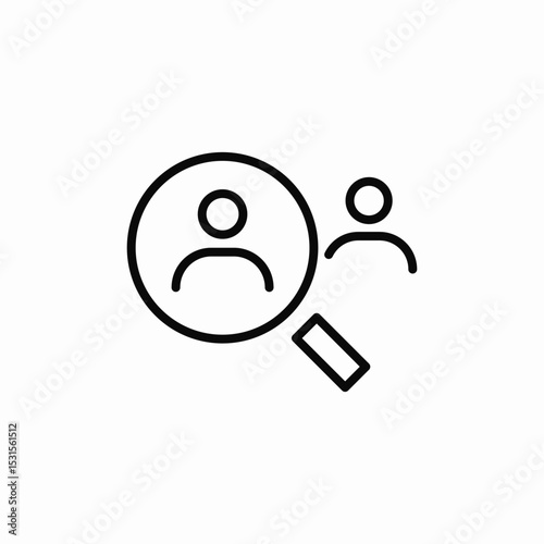 member search icon sign vector
