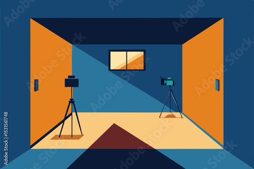 photo camera on tripod