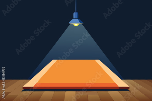 3d render of a modern kitchen counter with red carpet