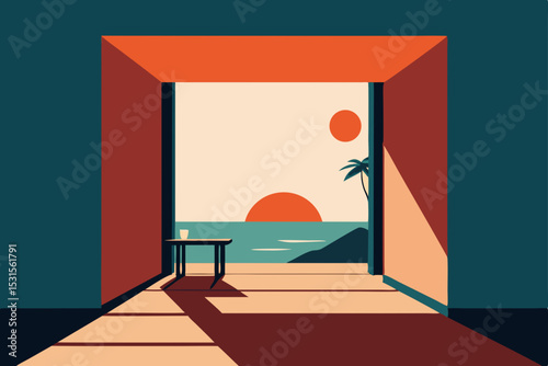 empty room with a window