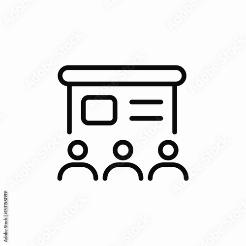 presentation audience icon sign vector
