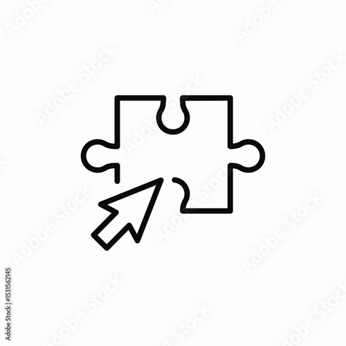 puzzle click icon sign vector