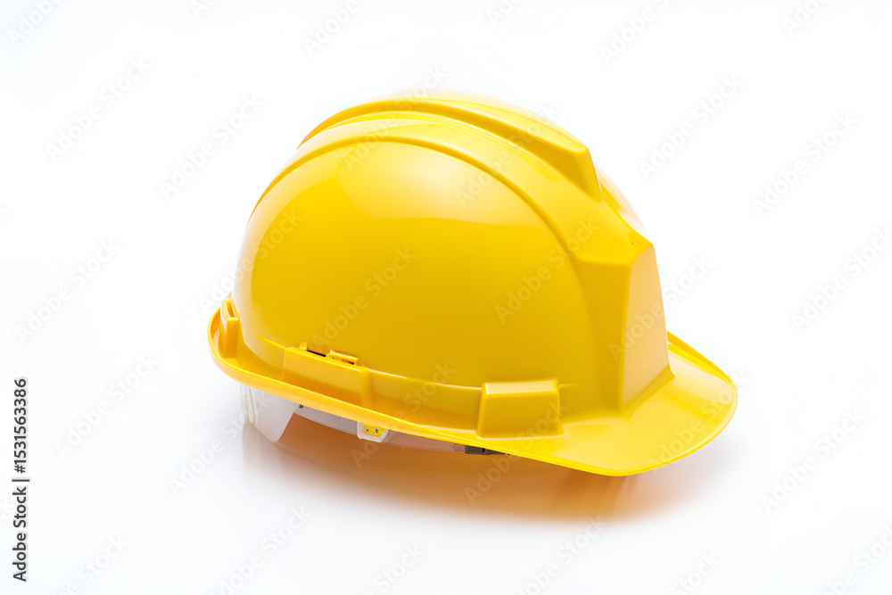 Fototapeta premium yellow helmet isolated on white