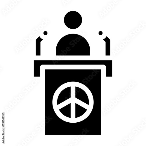 Politician Vector Glyph Icon Design