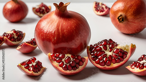 pomegranate isolated on white background