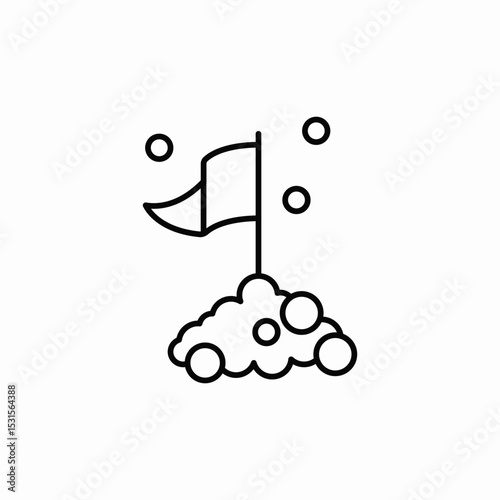 achievement flag icon sign vector