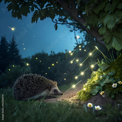 hedgehog in the woods