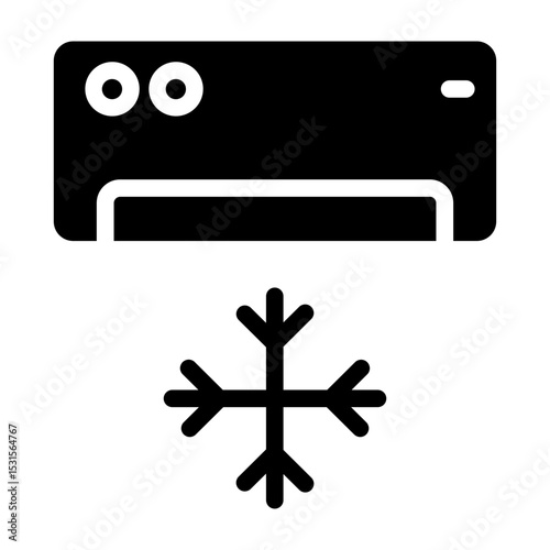 Cooling Vector Glyph Icon Design