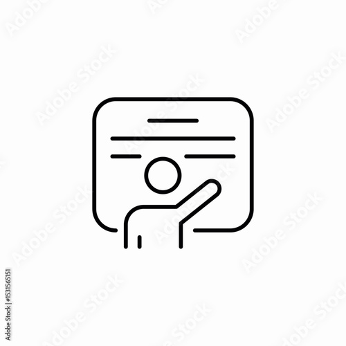 details presentation icon sign vector