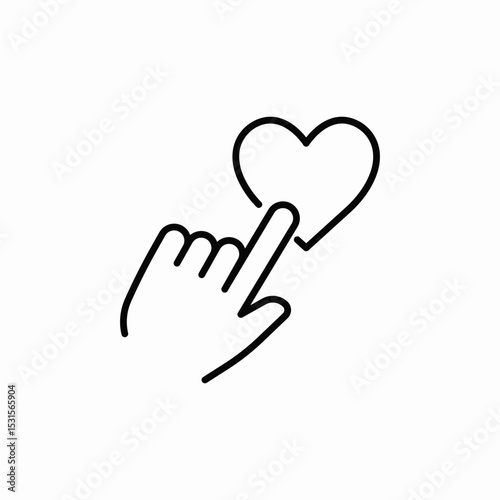 heart tap icon sign vector