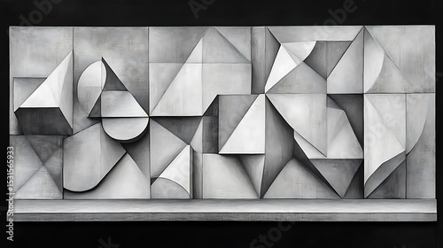Abstract geometric shapes composition (1)