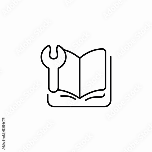 manual guide book icon sign vector