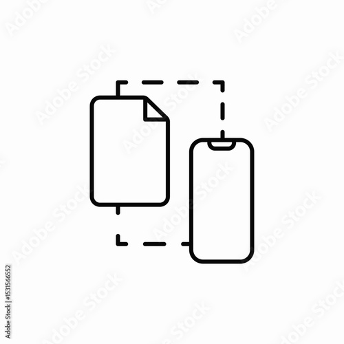 mobile document icon sign vector