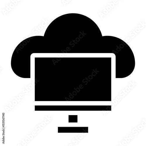 Cloud Service Vector Glyph Icon Design