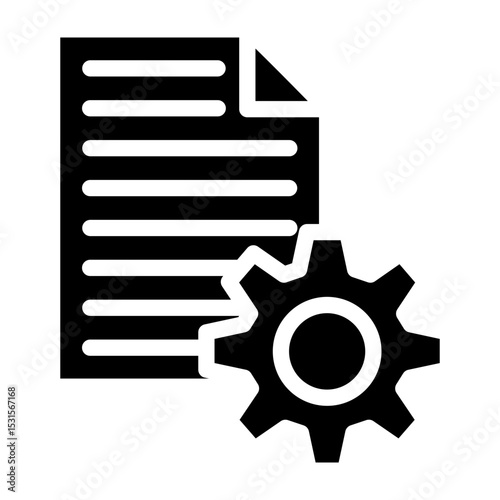 Content Management Vector Glyph Icon Design