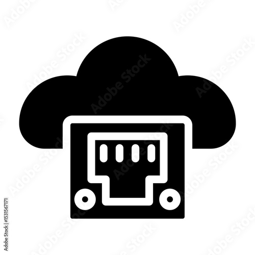 Ethernet Vector Glyph Icon Design