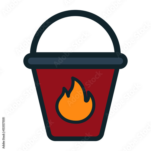 Fire bucket for heat warning