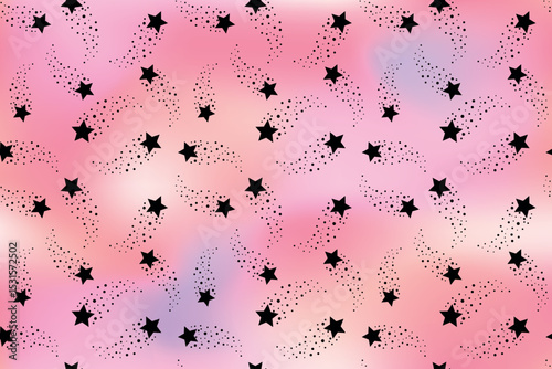 Little princess print. seamless pattern with pink crowns and stars. Cute girlish ornament for fashion textile, child clothes, wrapping paper
