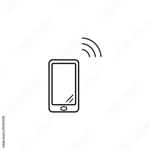 Phone simple icon, Smart home device line icon, Vector