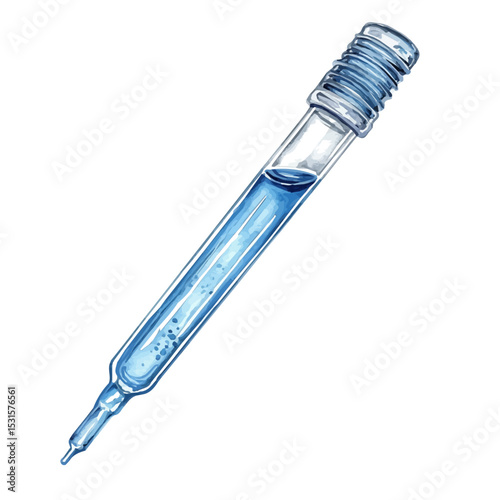 Manual Pipette, watercolor illustration vector, isolated on a white background.