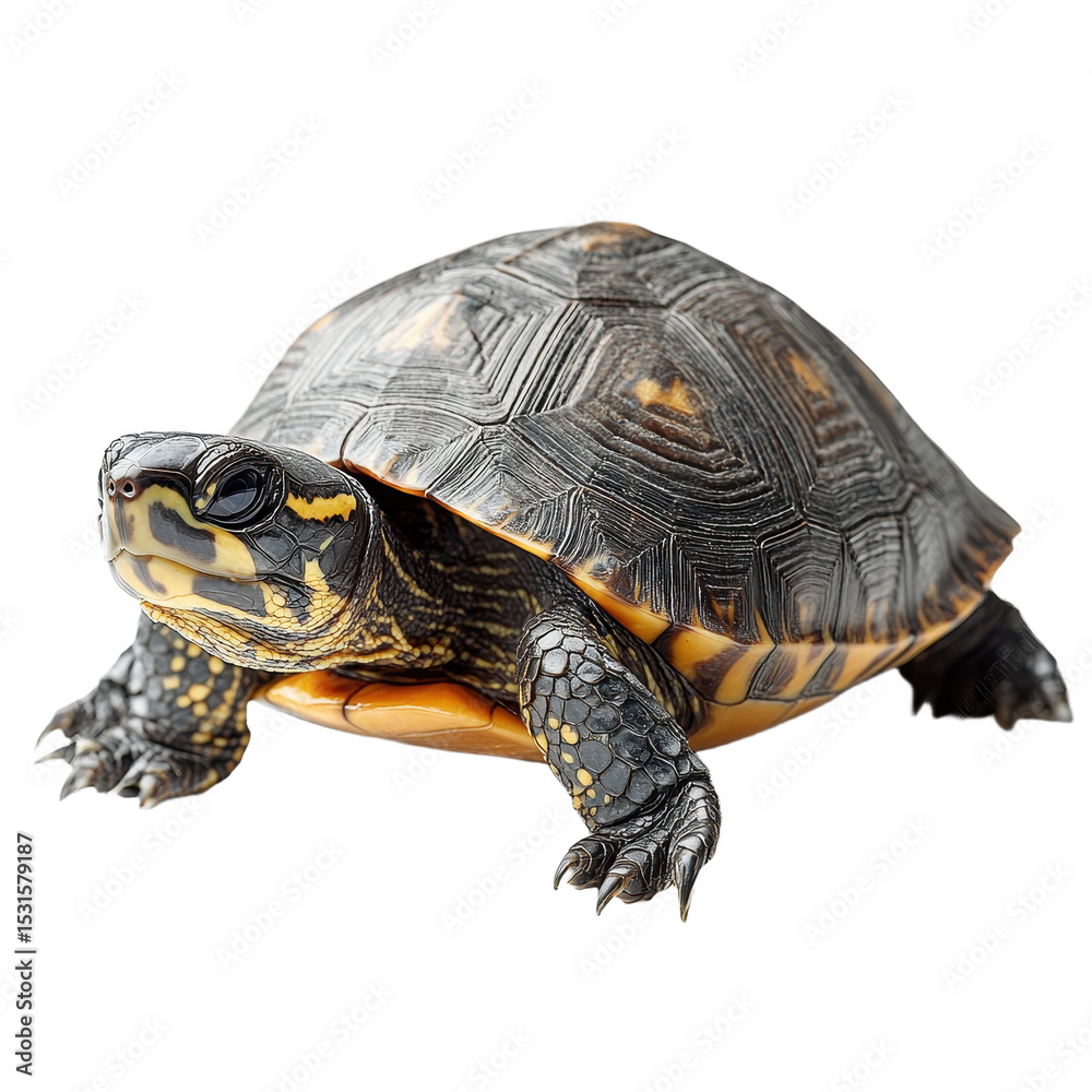 Fototapeta premium Turtle isolated on transparent background.