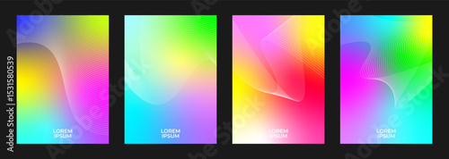 Vector set of cover design templates