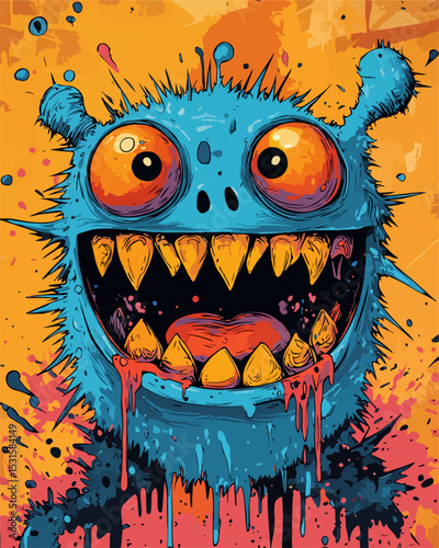 cute little monsters vector