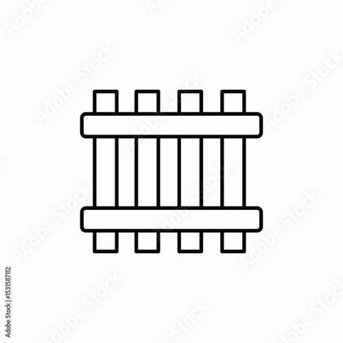 fence wall icon sign vector