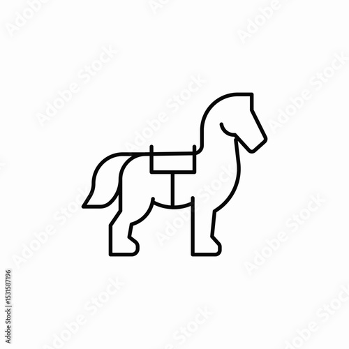 horse animal icon sign vector