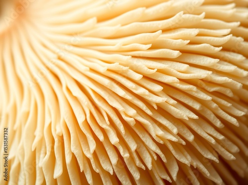 Intricate Mushroom Gills Macro: Delve into the mesmerizing world of mycology as this macro captures the delicate, layered gills of a mushroom, inviting curiosity and fascination