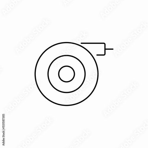 organized cable coil icon sign vector