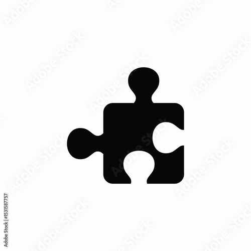 puzzle piece icon sign vector