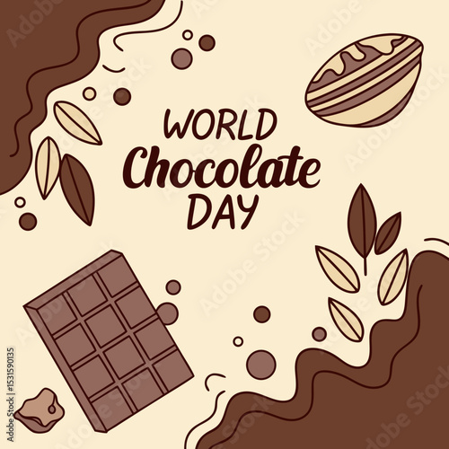chocolate bar and coffee beans