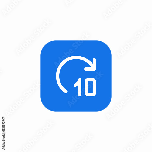 10 seconds forward icon sign vector