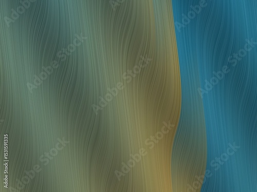 Abstract wavy background texture with a blend of muted green, gold, and teal colors, creating a calming and sophisticated design.