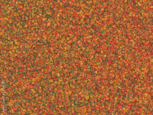 Seamless autumnal background texture featuring a dense collection of vibrant red, orange, and yellow maple leaves.